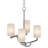 Singh 4-Light Indoor Chrome Classic/Traditional Chandelier with White Frosted Glass Cylinder Shades