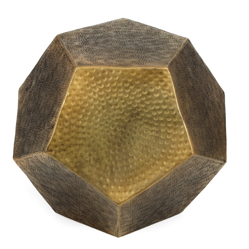 Classy Textured Side Table - Hexagonal & Aluminum Classiness Charming Lightweight