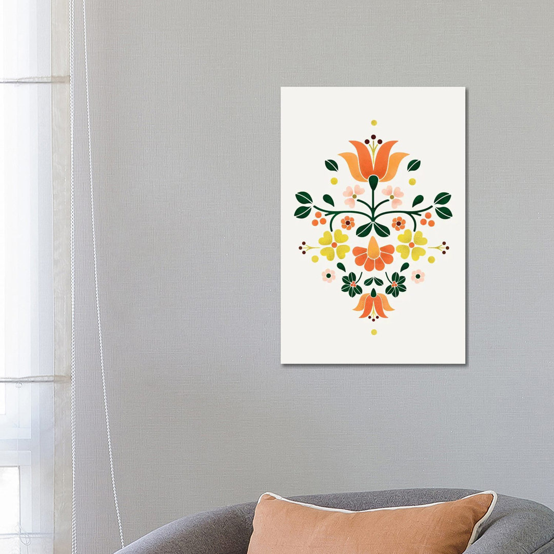 Bright Folf Flowers von Show Me Mars - Gallery-Wrapped Canvas Giclée