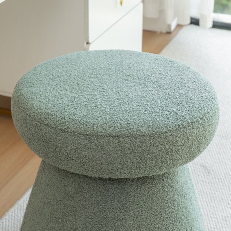 Accent Stool Vanity Ottoman, Black