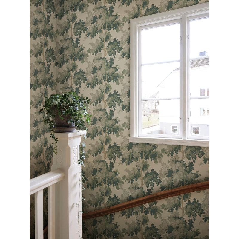 Raphael Floral Wallpaper Roll by Sandberg, Light Green