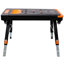 Table de travail pliante 8-en-1 multifonctionnelle avec douille standard US, établi portatif robuste avec roues pour garage