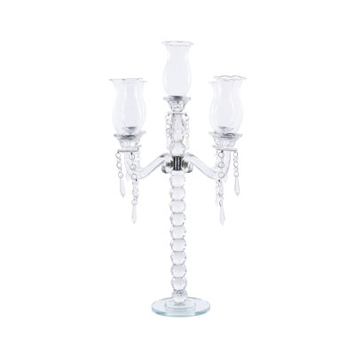 Candélabre en verre 25,5 po
