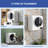 HomCom 1.5 cu. ft. High Efficiency Smart Electric Stackable Dryer with Steam Dry and Sensor Dry with Pedestal Included White-93911008