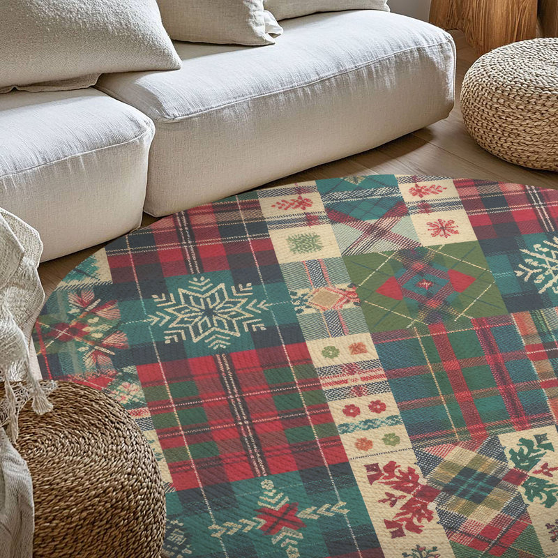 Tapis tressé Highland, Rond 5 pi