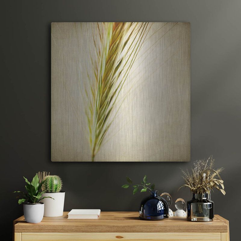 «Grasses 3» par Jessica Rogers, art mural en métal Gracie Oaks, H 24 po x l 24 po