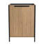 Meuble-lavabo moderne 24 po - Café, contreplaqué avec une vaste structure de rangement