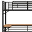Lit mezzanine en métal avec tablettes et bureau en L-1258003863