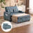 Upholstered Convertible Twin Size Loveseat Recliner Sleeper Couch Pull Out Sofa Sofa Bed For Small Spaces-1818569424