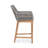 Marley Teak Outdoor Stool with Cushion-385771293