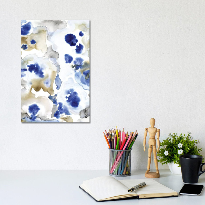 Blue Pansies II by Tim OToole - Gallery-Wrapped Canvas Giclée on Canvas, No Frame, 20.32 cm H x 30.48 cm W