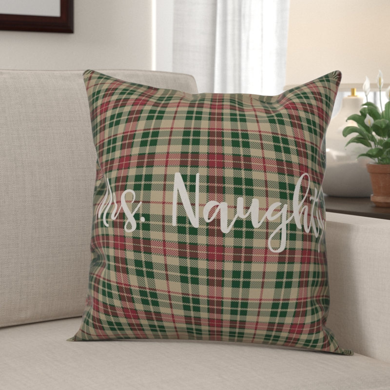  Coussin décoratif Mme. Naughty in Tartan, Housse de coussin