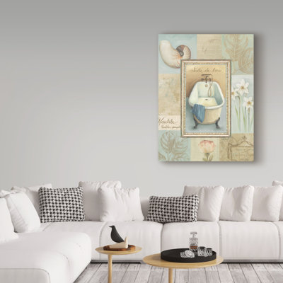 « tranquil bain ii », reproduction de peinture à l’acrylique sur toile tendue