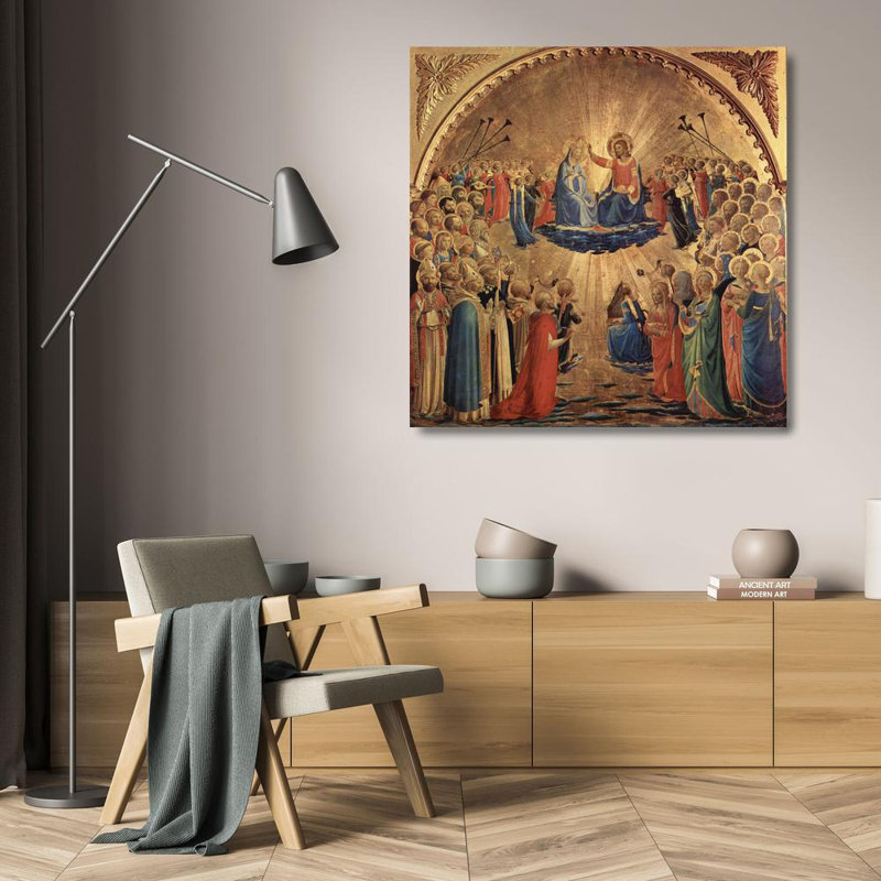 Le couronnement de la Vierge, H 20 po x l 20 po