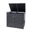 Cleobury - Remise double - Grand - Gris foncé avec portes aspect bois (68 po x 39 po x 49 po)-1454952912-1454952917