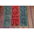 Unique Handwoven Turkish Kilim Runner Featuring Bohemian Green And Red Patterned Mat For Small Area Settings
