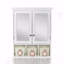 Armoire de rangement en bois, rangement pour salle de bain à 2 portes, armoires à pharmacie avec miroir, tablette ajustable avec portes et 3 paniers de style mural