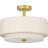 Lighting Drum Semi Flush Light, 3 Light Semi Flush Mount Ceiling Light Fixture With Fabric Shade Modern Close To Ceiling Light For Bedroom & Living Room-2109525241
