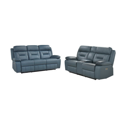 2-Piece Set: Power Reclining Sofa & Loveseat