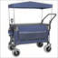 Chariot pliable multifonctionnel à roulettes avec poignée rotative, auvent et pneus de plage 9 x 4 pour une utilisation extérieure-131102402-131102403