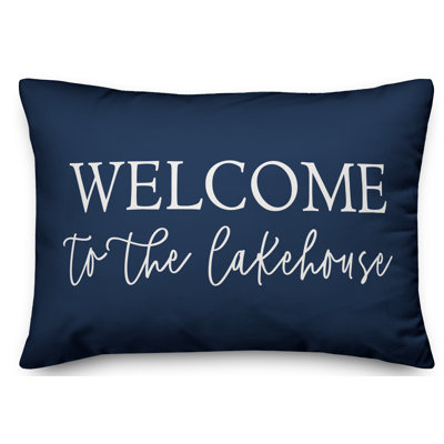  Welcome to the Lakehouse Indoor/Outdoor Lumbar Pillow