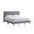 Baron G00703-QB-Queen Size Platform Bed , LIGHT GREY Faux Leather-382940280-382940230