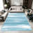 1PC Abstract Sky Blue Brush Stroke area rugs for Living Room, Soft and Comfortable, Suitable for all seasons, easy-to-maintain, machine washable Indoor floor mat, Under Table Farmhouse suitable for dining room, bedroom, home office, entryway, patio,-347728634