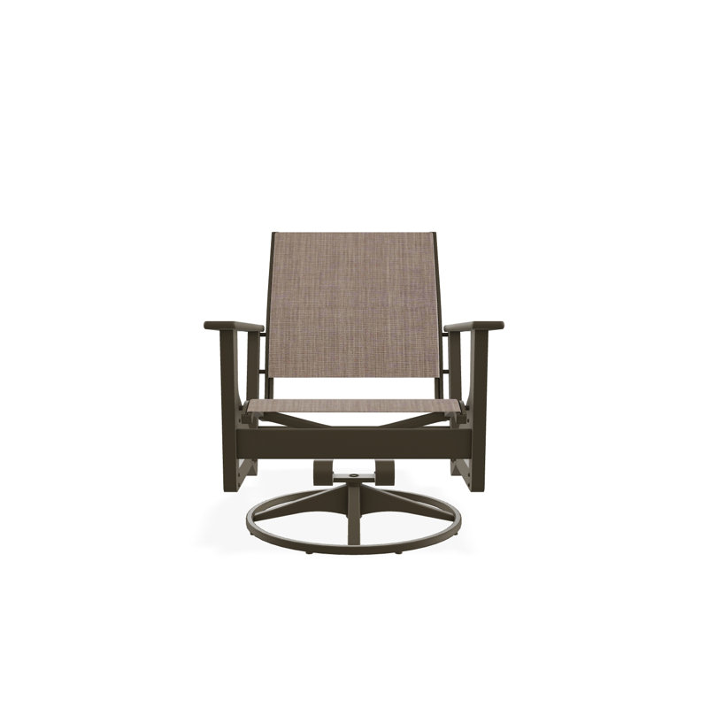 Wexler Outdoor Swivel Lounge Chair, Beachwood, Augustine Fennel Sunbrella®