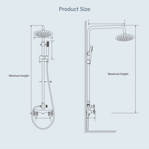 LUXESIT Outdoor Shower Kit with Double Handles & Reviews | Wayfair