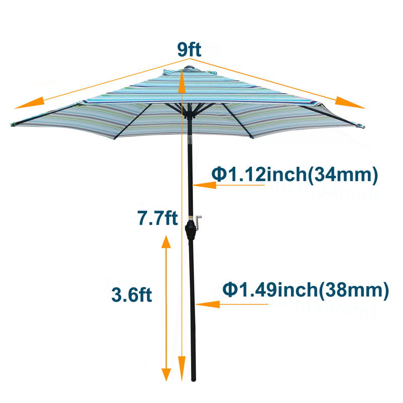 Parasol 9 pi, Bleu