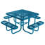 Table de pique-nique carrée de 117 cm (46 po), dépliée, bleu foncé-1671775386-1671775388