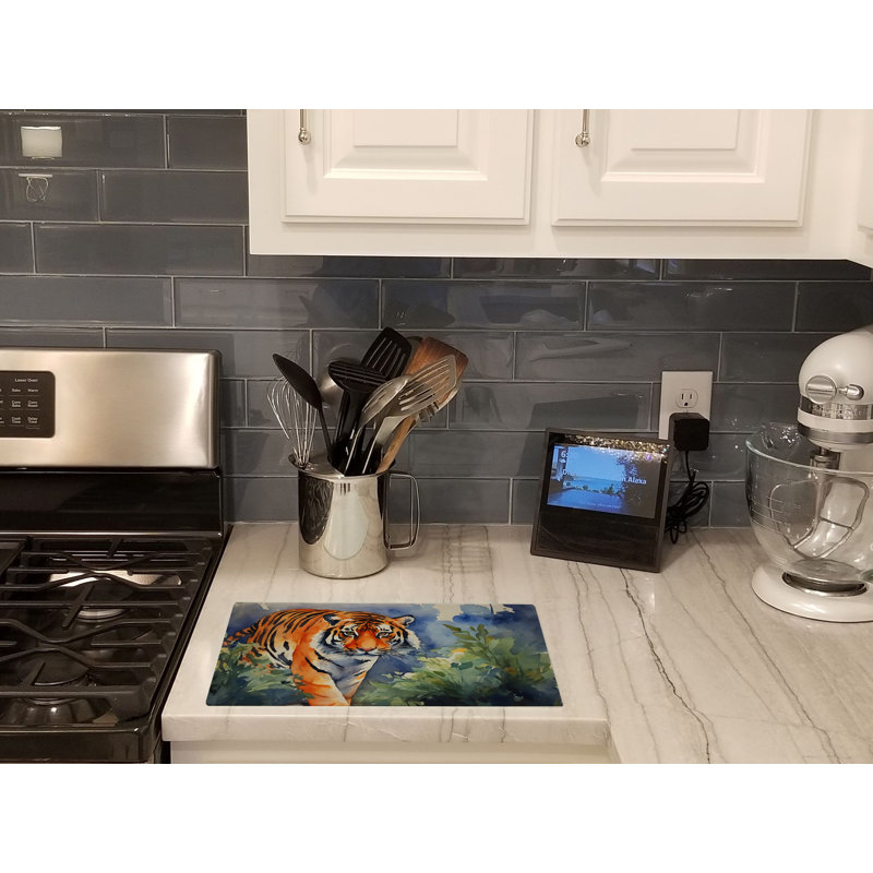 Bengal Tiger Glass Cutting Board Large