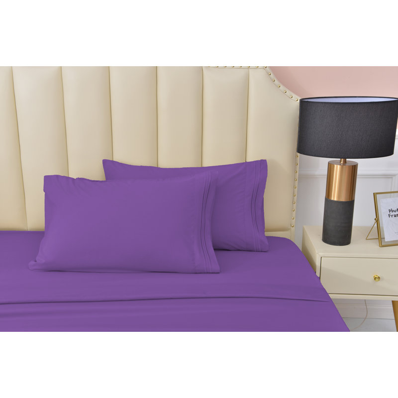 Ensemble de draps en rayonne de bambou, Grand, Violet