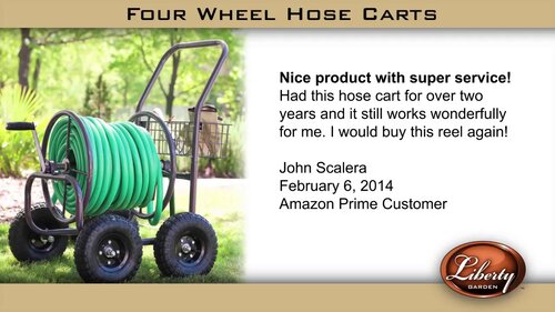 Liberty Garden Steel Cart Hose Reel & Reviews