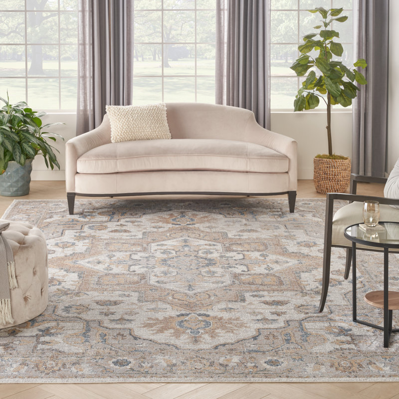 Pritts Washable Oriental Indoor Rug, Rectangle 9' x 12"