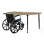 Table d'activité à grain de bois avec pieds fuselés réglables Adapte 48 x 72-115943321-115943324