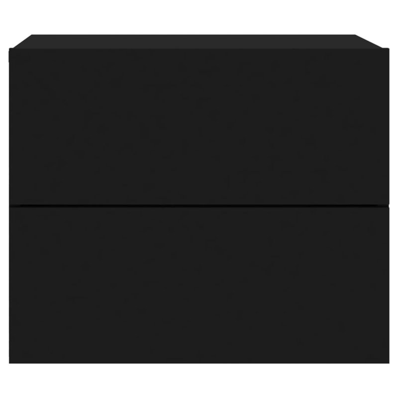 Bonts 50cm W Bedside Table, Black, Individual