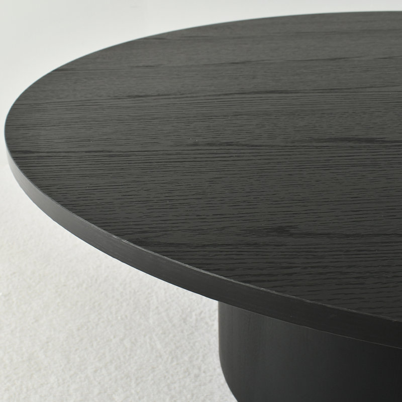 Table basse à piédestal Giann, Noir