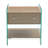 Bedside Table - Surface Sticker, Tempered Glass Side Panels, 1 Drawer, Elegant & Practical Sticker Simple Look