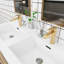 Meuble-lavabo mural double avec plateau en marbre de culture 48 po Viarra-97926304