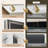 Lohoski Rectangle Wall Mounted Mirror with Aluminum Metal Frame, Beveled Decorative Thin Framed Accent Mirror, Horizontal and Vertical-1222157568-1222157570