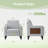 29.9" Wide Mid-Century Upholstered Premium Fabric Chair,Sofa-432908697