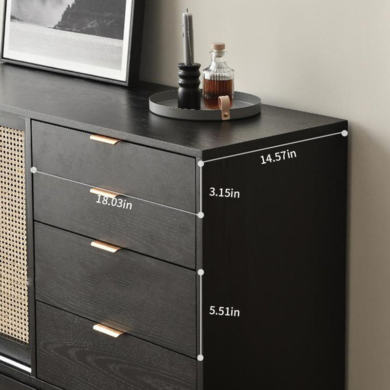 Light Luxury Solid Wood Accent Cabinet