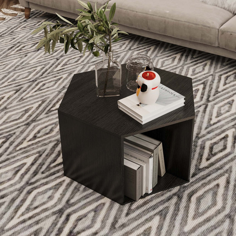 Table basse Tiffinie, Brun-noir