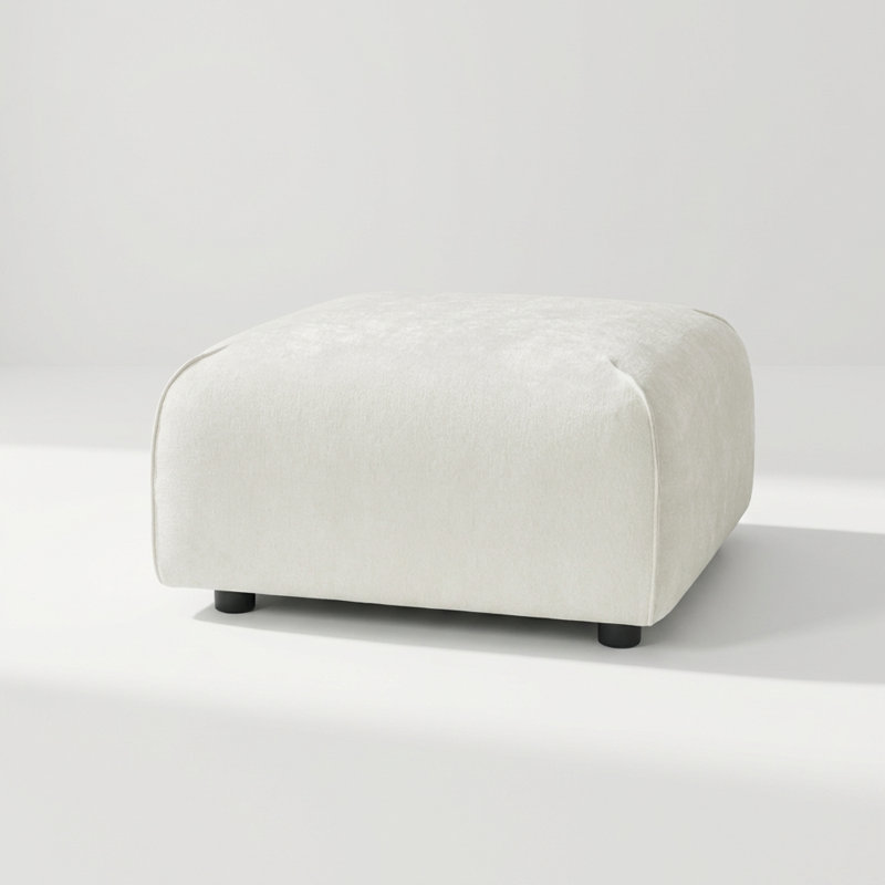 Plush Square Ottoman – Multi-Functional Extra