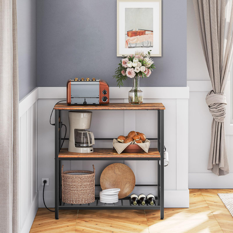 Tamathy Kitchen Island, Rustic Brown 