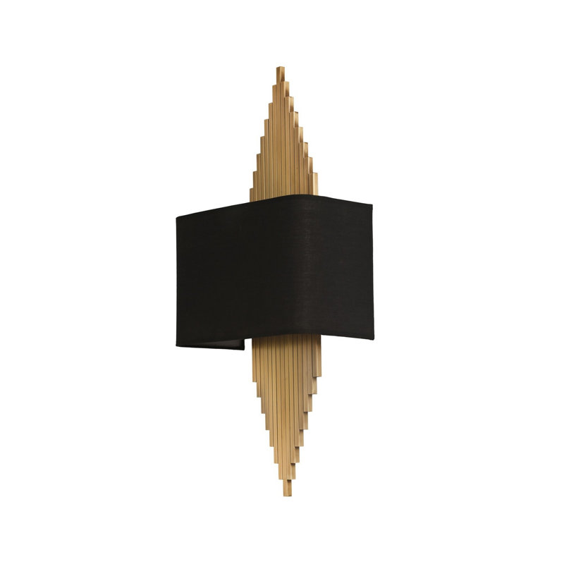 Lampe murale Coralin, Brun, Noir