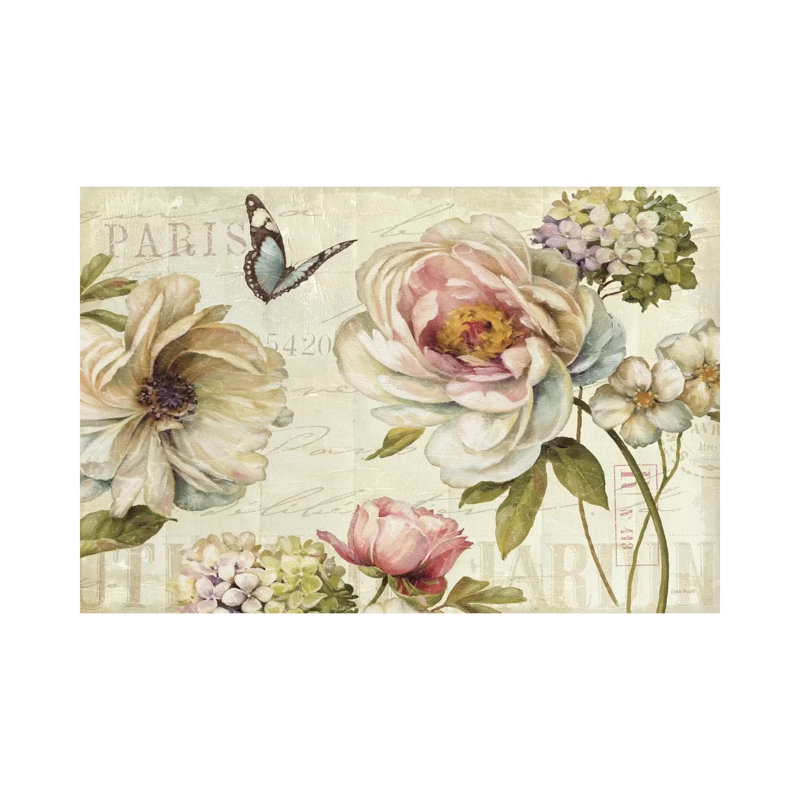 Marche De Fleurs IV by Lisa Audit - Print on Canvas, 20.32 cm H x 30.48 cm W, Wrapped Canvas