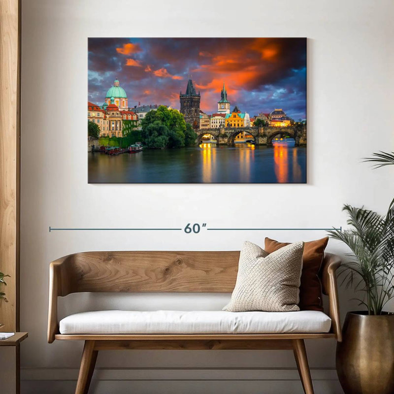 Lilie Vltava Charles Bridge, 30" H x 45" W