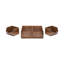Rangement de bac empilable en bois d'acacia